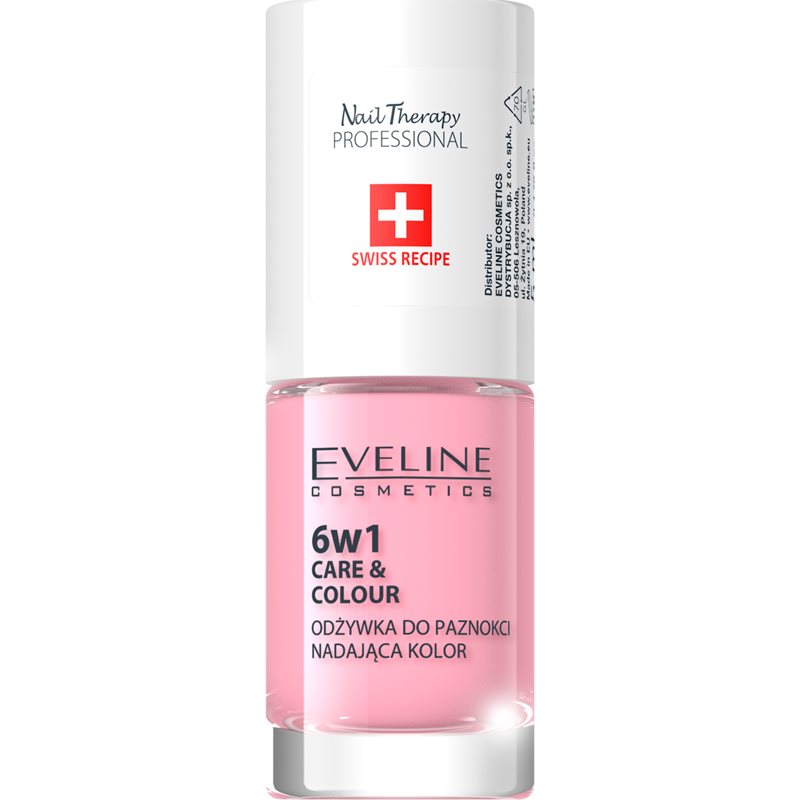 Eveline Cosmetics Nail Therapy Care & Colour nail conditioner 6-in-1 shade Rose 5 ml
