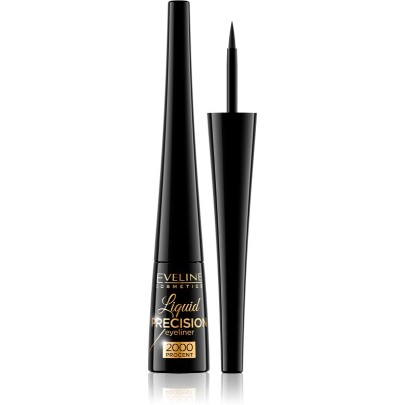 Eveline Cosmetics Liquid Precision 2000 Procent Eyeliner mit Matt-Effekt Farbton Black 4 ml