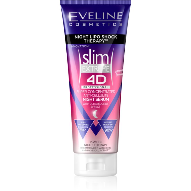 Eveline Cosmetics Slim Extreme super koncentrirani noćni serum sa zagrijavajućim učinkom 250 ml
