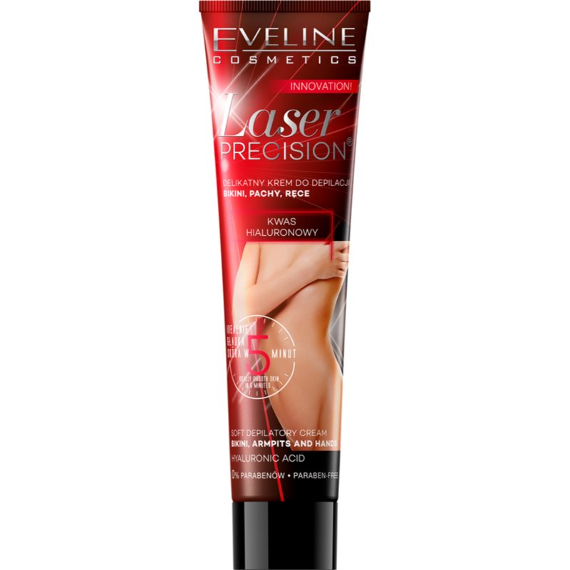 Eveline Cosmetics Laser Precision крем для депіляції рук, області пахв та зони бікіні для сухої та чутливої шкіри 125 мл