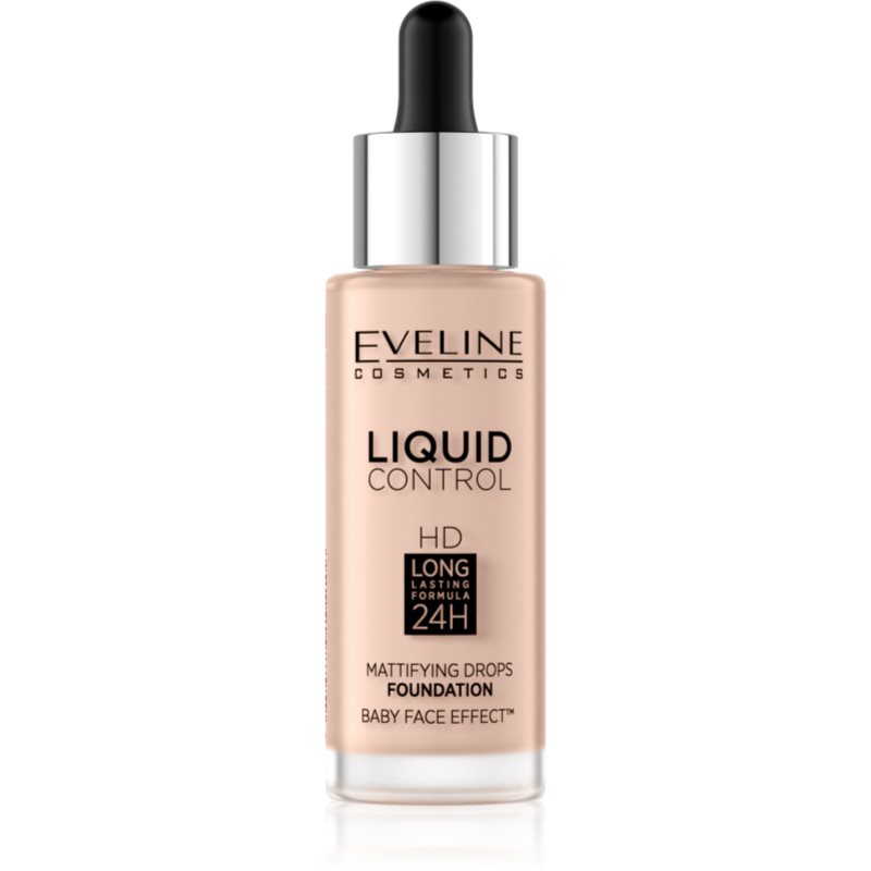 Eveline Cosmetics Liquid Control тональний крем  з піпеткою відтінок 020 Rose Beige 32 мл