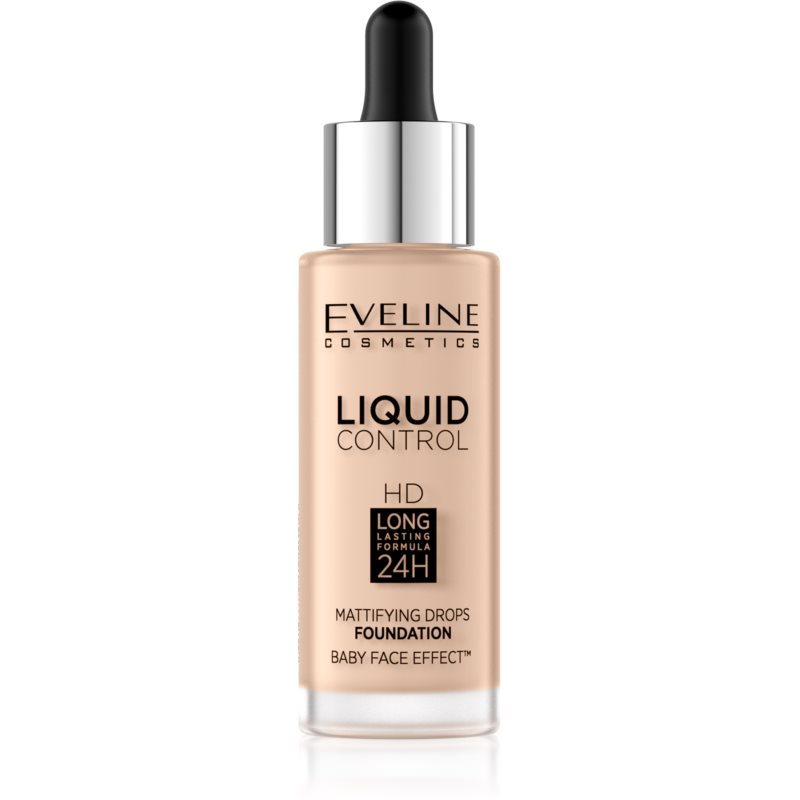 Eveline Cosmetics Liquid Control тональний крем  з піпеткою відтінок 040 Warm Beige 32 мл