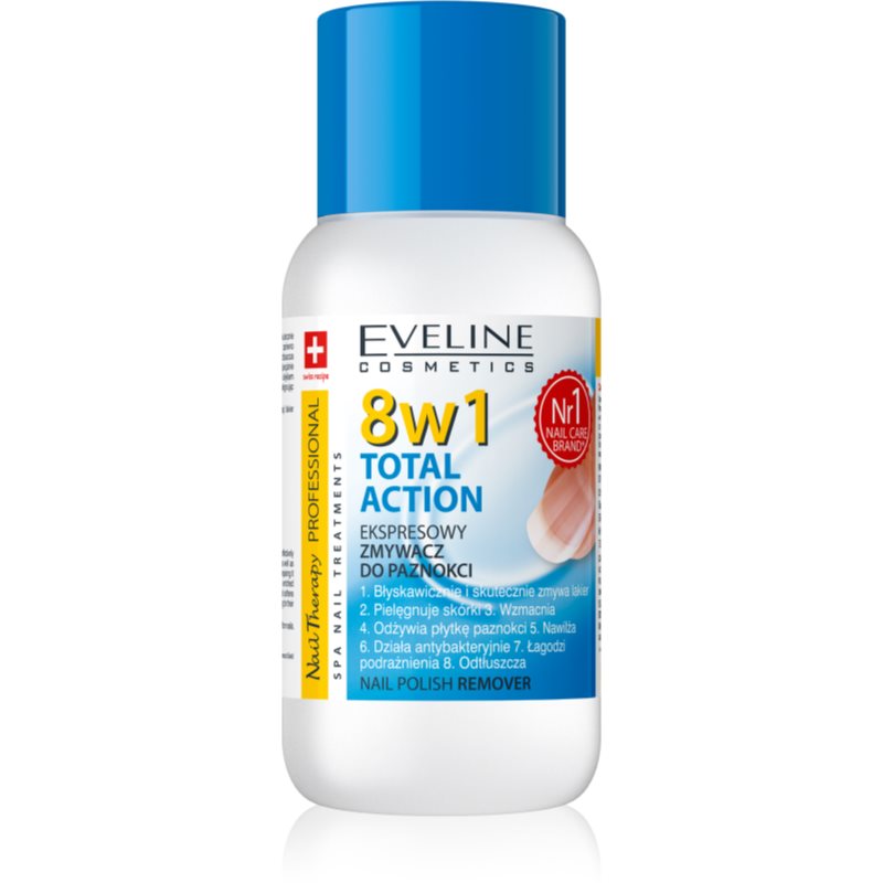 Eveline Cosmetics Nail Therapy Professional körömlakklemosó aceton nélkül 8 az 1-ben 150 ml