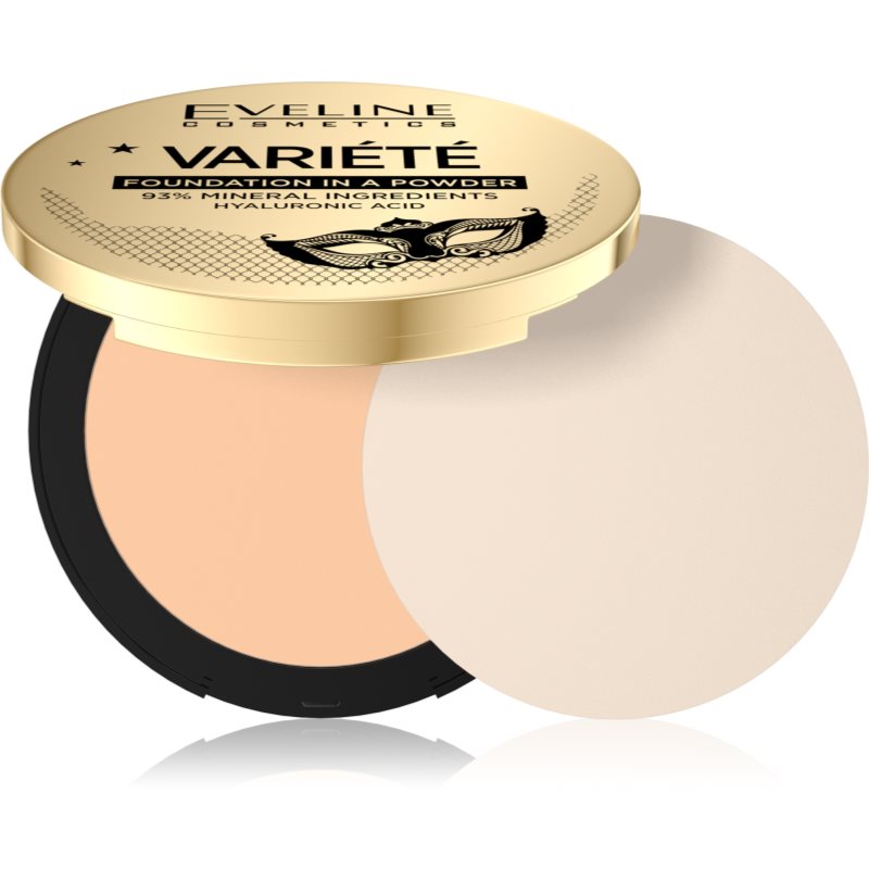 Eveline Cosmetics Variété minerálny kompaktný púder s aplikátorom odtieň 02 Natural 8 g