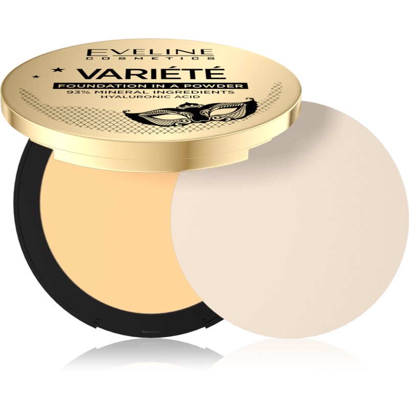 Eveline Cosmetics Variete mineral compact powder with applicator shade 03 Light Vanilla 8 g
