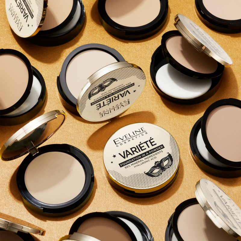 Eveline Cosmetics Variété мінеральна компактна пудра з аплікатором відтінок 03 Light Vanilla 8 гр
