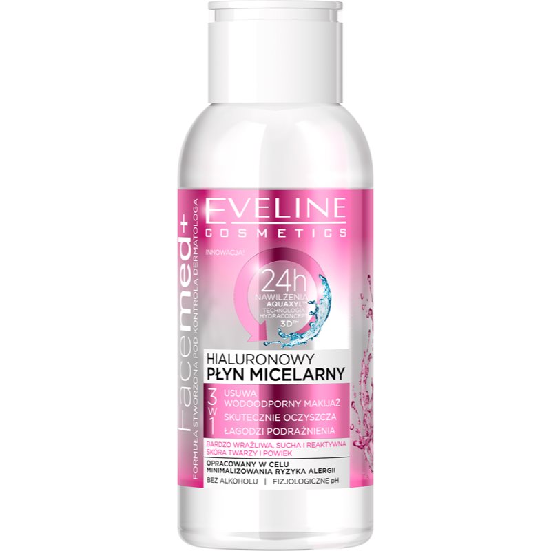 Eveline Cosmetics FaceMed+ čisticí a odličovací micelární voda pro suchou až velmi suchou pleť 100 ml