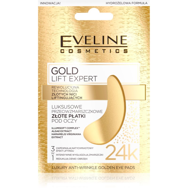 

Eveline Cosmetics Gold Lift Expert маска для шкіри навколо очей проти набряків та темних кіл