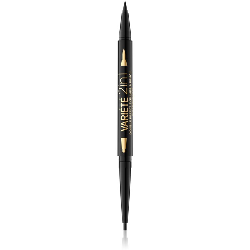 Eveline Cosmetics Variete Double Effect The Eyeliner Pen 2 in 1 Shade Ultra Black 1 pc
