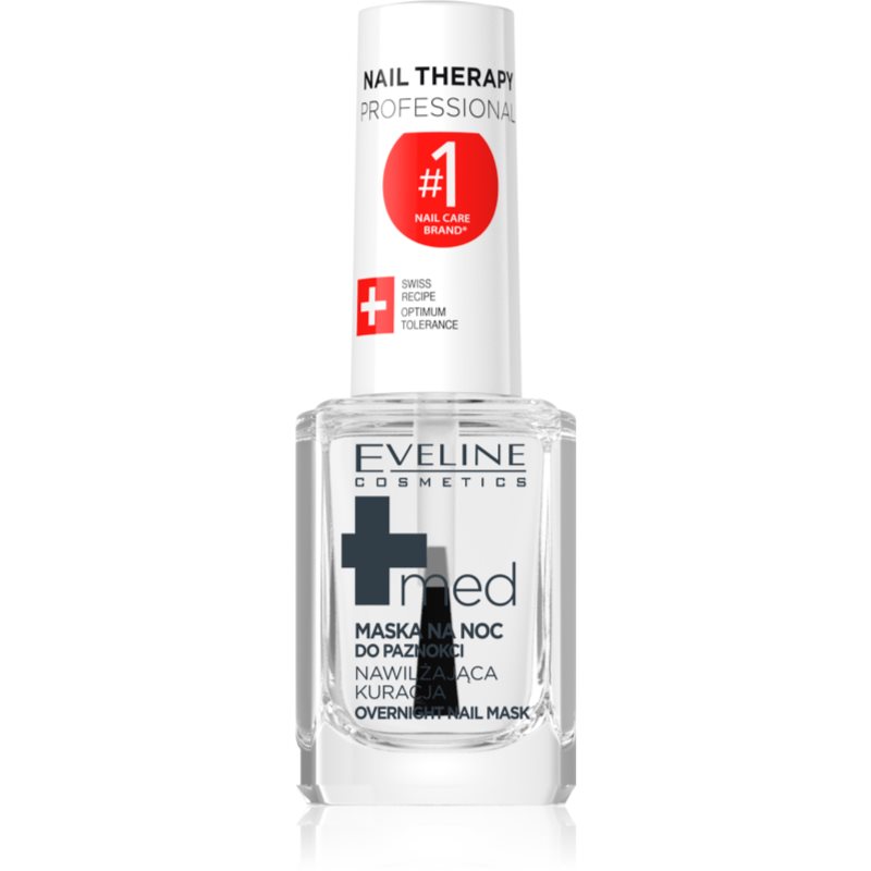 Eveline Cosmetics Nail Therapy Med+ нічна маска для пошкоджених нігтів 12 мл