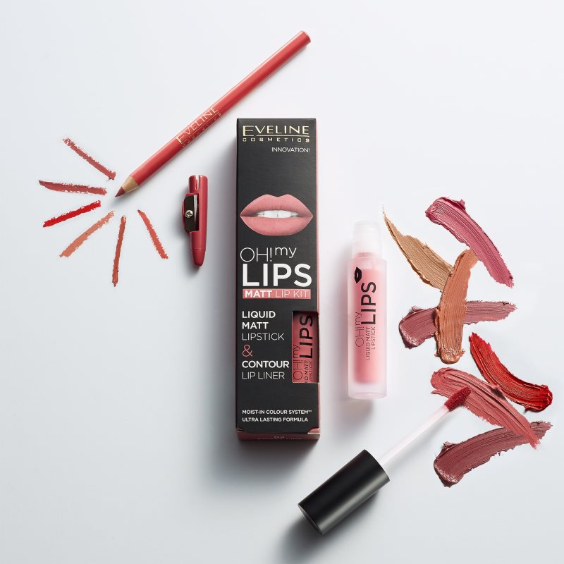 Eveline Cosmetics OH! my LIPS Matt Lippenset 03 Rose Nude 2 St.