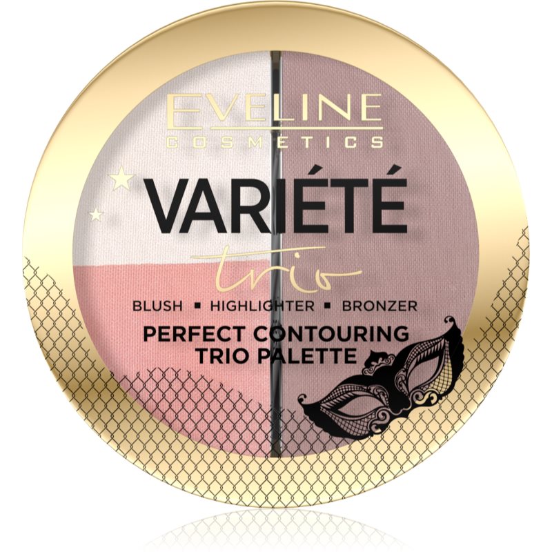 Фото - Пудра и румяна Eveline Cosmetics Variété Trio контурна палетка для обличчя 3в1 відтінок 0 