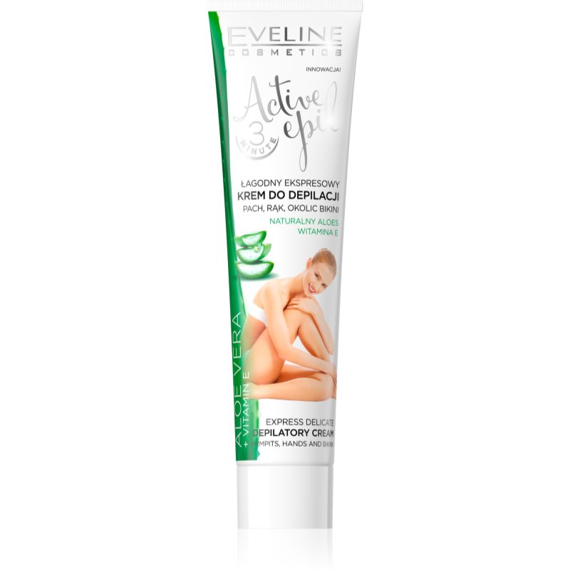 Eveline Cosmetics Active Epil szőrtelenítő krém a kar a hónalj és az ágyék szőrtelenítésére aloe verával 125 ml