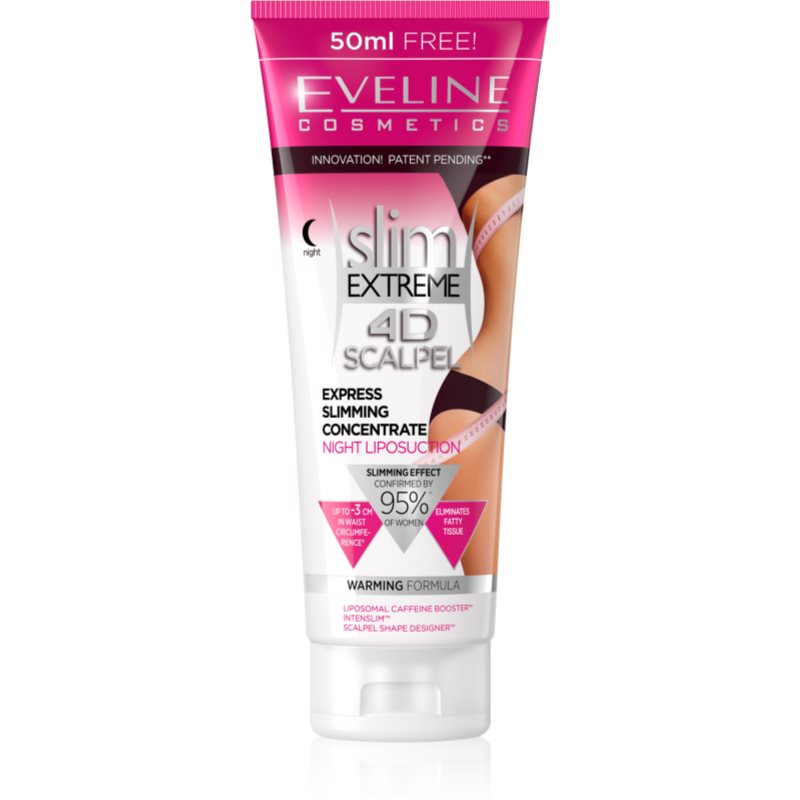 Eveline Cosmetics Slim Extreme 4D Scalpel суперконцентровна нічна сироватка із зігріваючи ефектом 250 мл