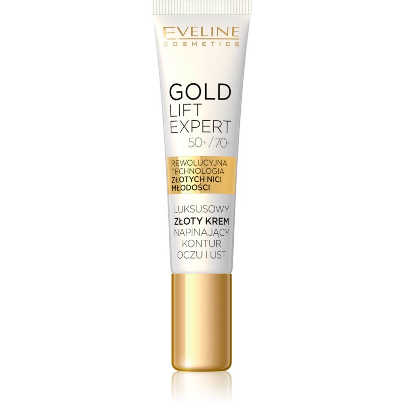 Eveline Cosmetics Gold Lift Expert kisimító krém a szem köré és a szájra 15 ml