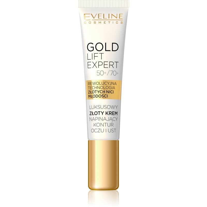 Eveline Cosmetics Gold Lift Expert розгладжуючий крем для шкіри очей та губ 15 мл