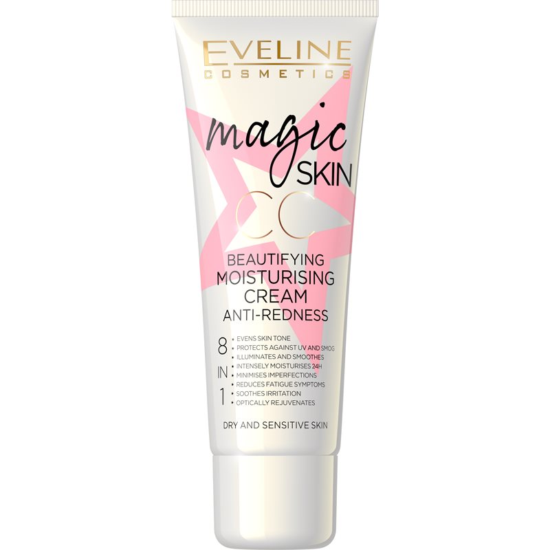 Eveline Cosmetics Magic Skin CC krém proti začervenání pleti s hydratačním účinkem 8 v 1 50 ml