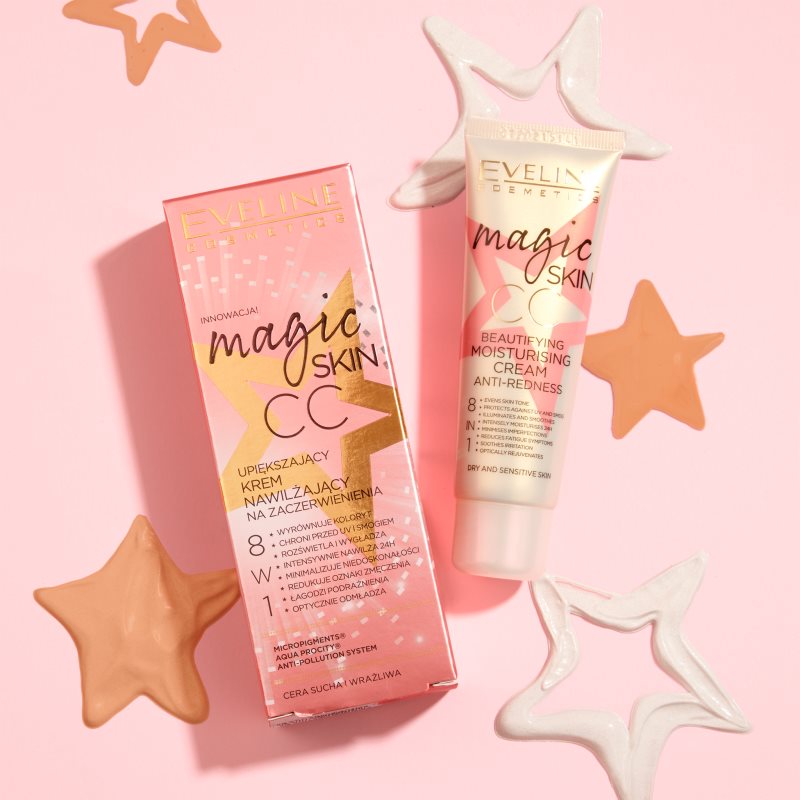 Eveline Cosmetics Magic Skin redness correction CC cream with moisturising effect 8-in-1 50 ml