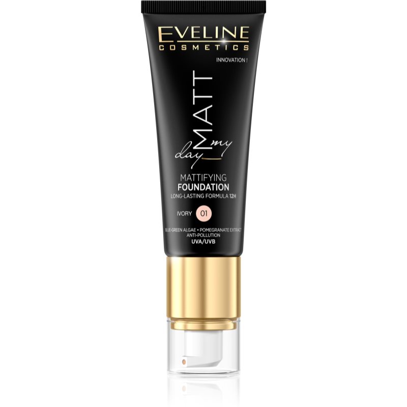 

Eveline Cosmetics Matt My Day стійкий тональний крем відтінок 01 Ivory