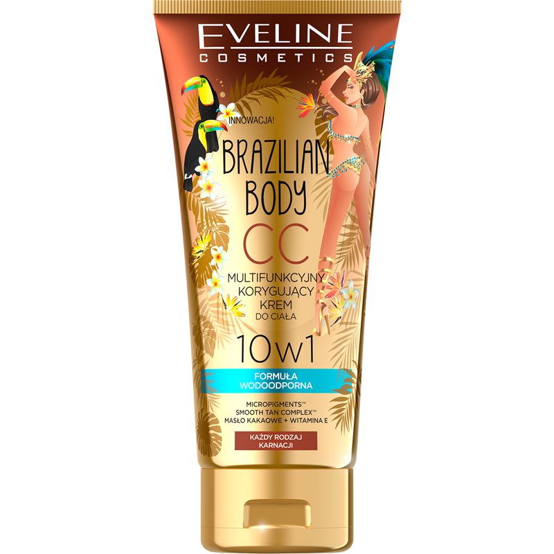 Eveline Cosmetics Brazilian Body CC krém na telo s efektom jemného opálenia 175 ml