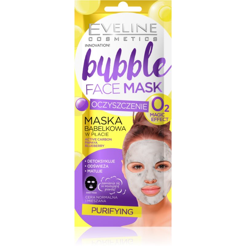 E-shop Eveline Cosmetics Bubble Mask plátýnková maska s čisticím efektem