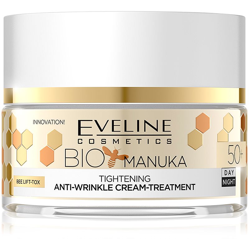 Фото - Крем і лосьйон Eveline Cosmetics Bio Manuka зміцнюючий та розгладжуючий крем 50+ 50 мл 
