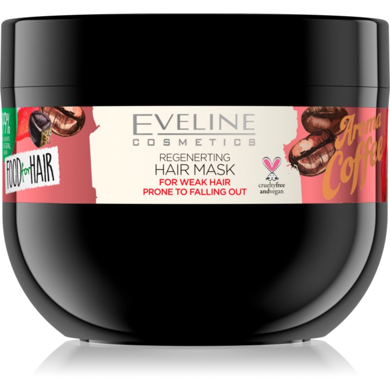 Eveline Cosmetics Food for Hair Aroma Coffee vyživujúca maska na vlasy pre slabé vlasy s tendenciou vypadávať 500 ml