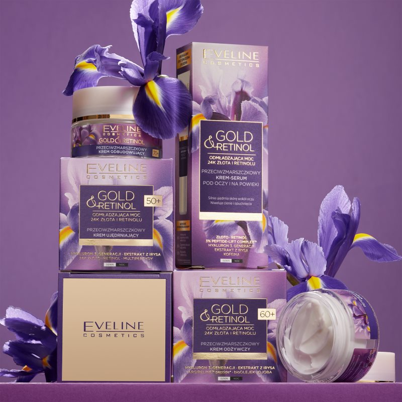 Eveline Cosmetics Gold & Retinol Intensive Nourishing Cream With Anti-Wrinkle Effect 60+ 50 Ml