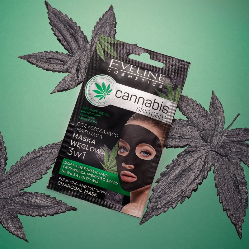 Eveline Cosmetics Cannabis очищуюча маска з глиною 7 мл