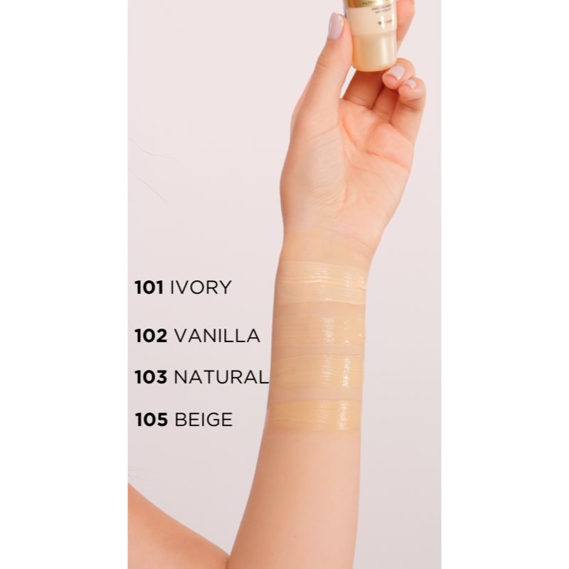 Eveline Cosmetics Satin Matt Mattifying Foundation With Snail Extract Shade 104 Beige 30 Ml