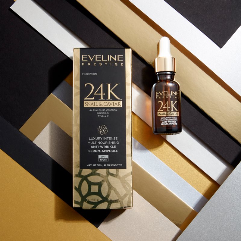 Eveline Cosmetics 24K Snail & Caviar Anti-wrinkle Serum With Snail Extract 18 Ml