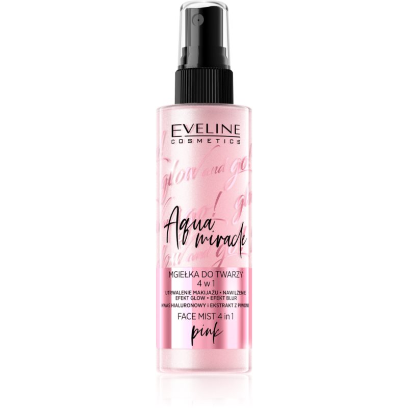 

Eveline Cosmetics Glow & Go зволожуючий спрей 4 в 1 02 Pink