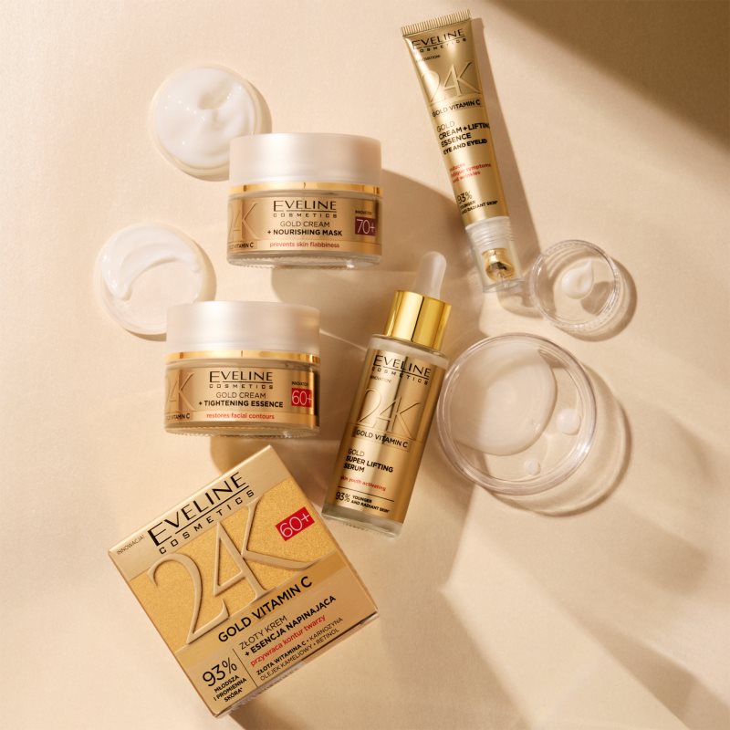 Eveline Cosmetics 24k Gold & Caviar 24K Gold Vitamin C straffende Creme für den Augenbereich 15 ml (Bild 7)