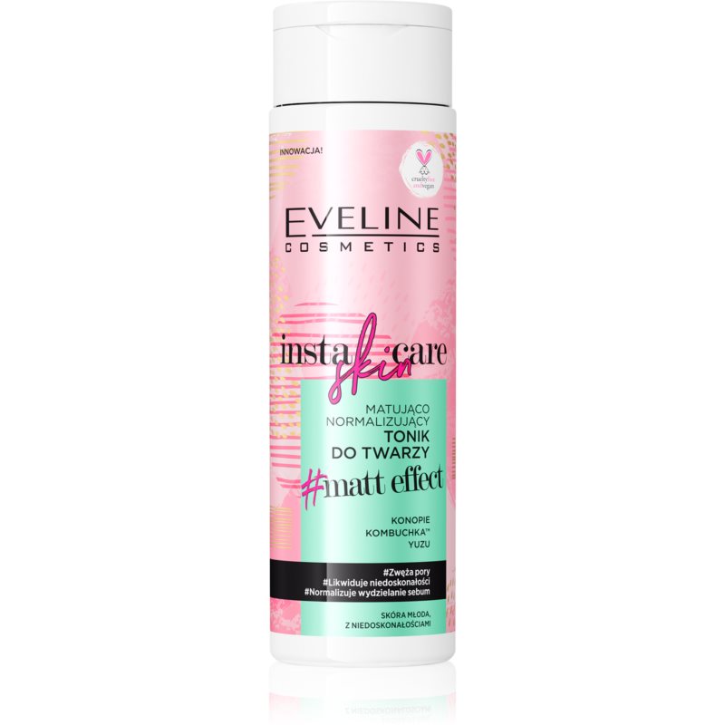 Eveline Cosmetics Insta Skin čistiace a matujúce tonikum proti nedokonalostiam pleti 200 ml