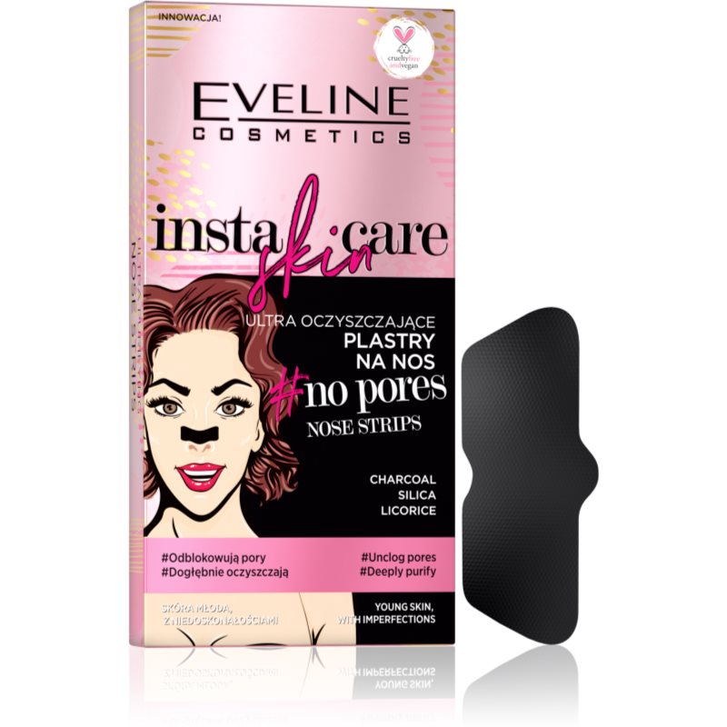 Eveline Cosmetics Insta Skin очищуючий пластир для забитих пор на носі 2 кс
