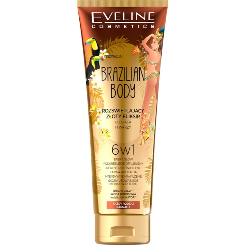 Eveline Cosmetics Brazilian Body tónovací krém na telo pre rozjasnenie a hydratáciu 100 ml