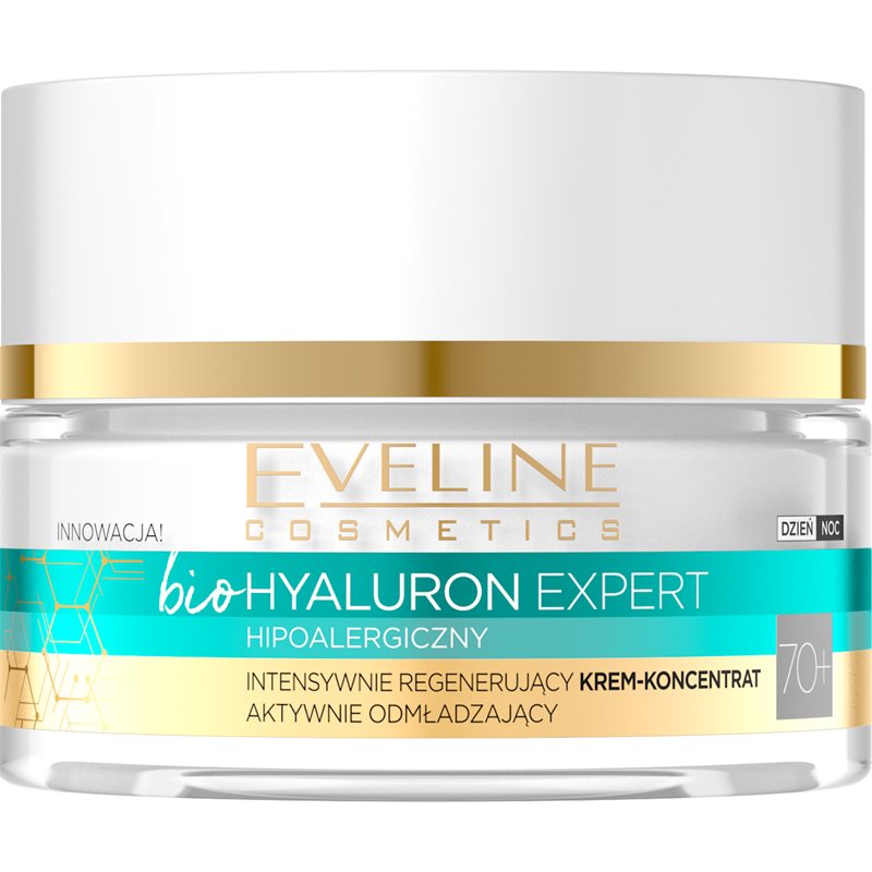 Фото - Крем і лосьйон Eveline Cosmetics Bio Hyaluron Expert інтенсивний відновлюючий крем 70+ 50 