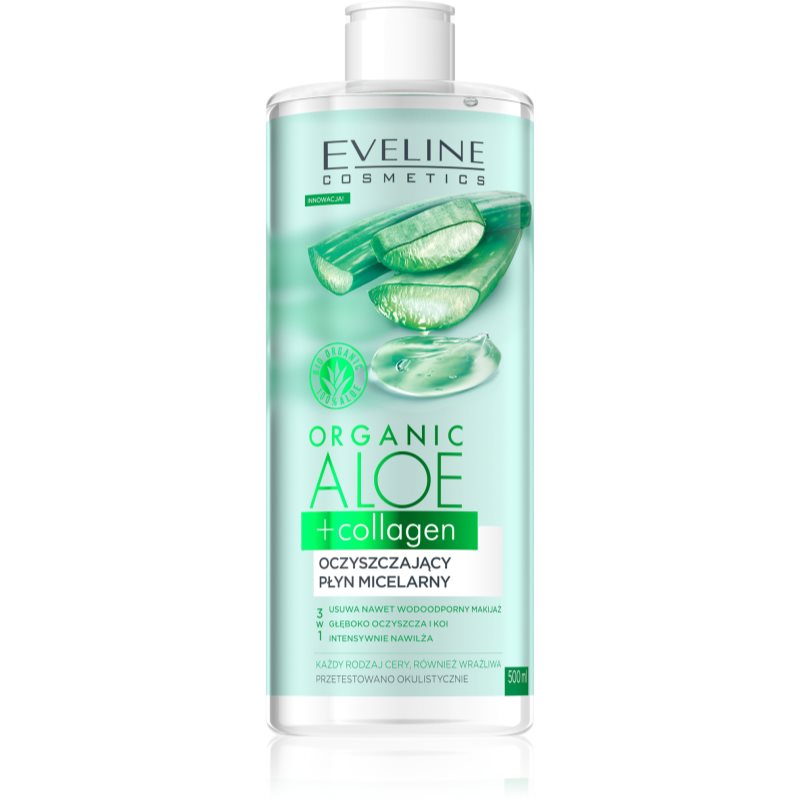 E-shop Eveline Cosmetics Organic Aloe+Collagen čisticí micelární voda 500 ml