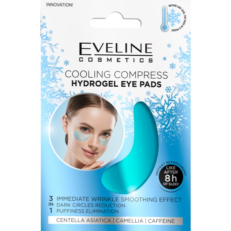 Eveline Cosmetics Hydra Expert hidrogél maszk a szem körül hűsítő hatással 2 db