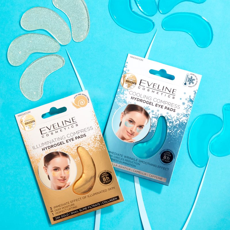 Eveline Cosmetics Hydra Expert Hydrogel Eye Mask With Cooling Effect 2 Pc