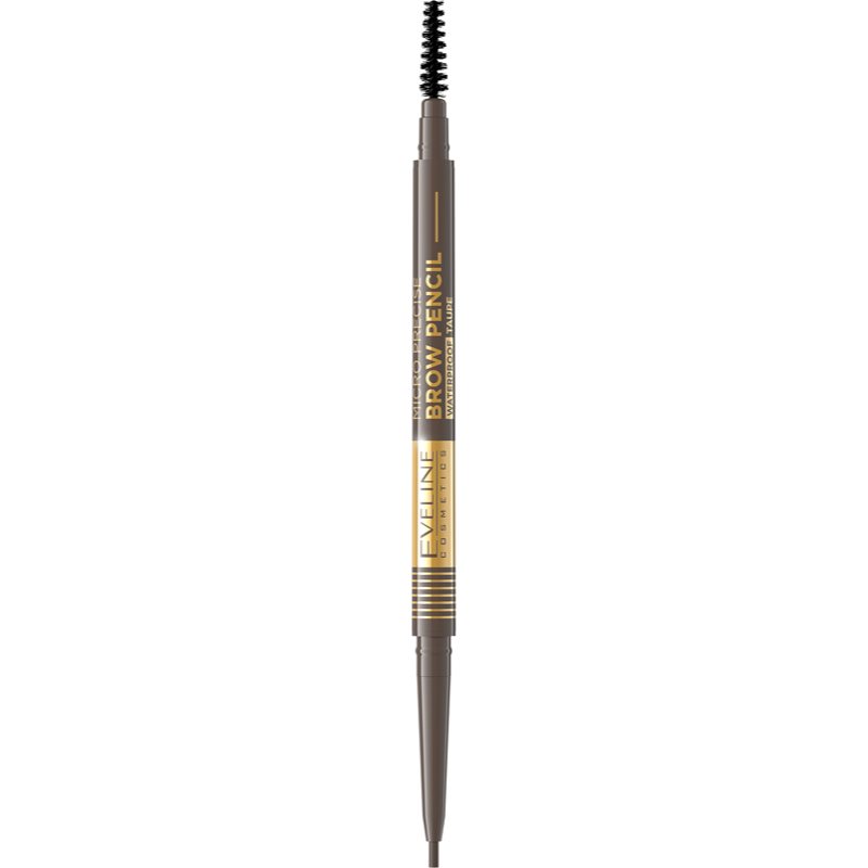 Eveline Cosmetics Micro Precise водостійкий олівець для брів з пензликом 2 в 1 відтінок 01 Taupe 4 гр