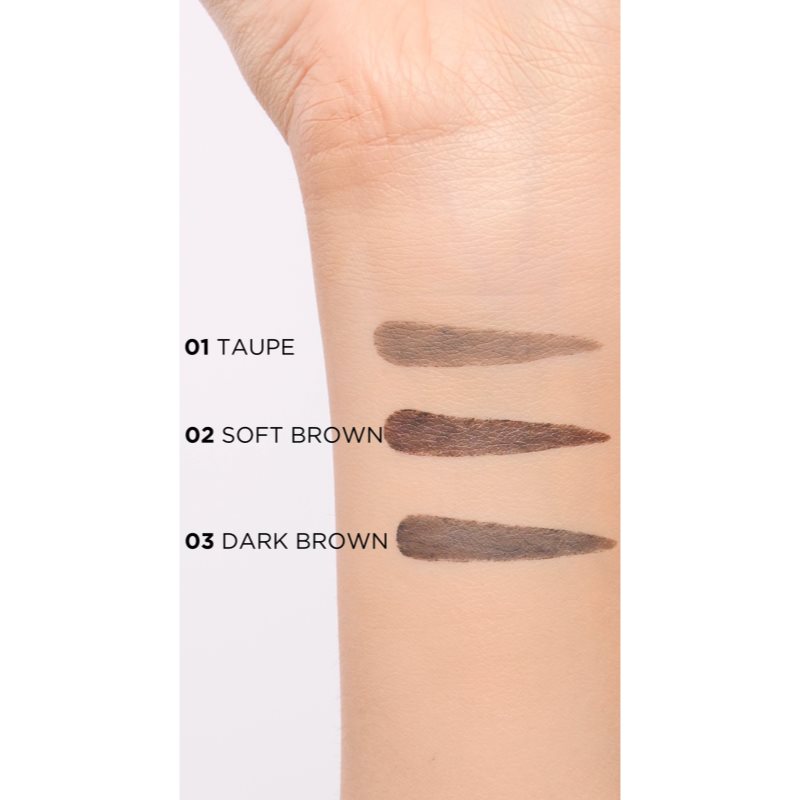 Eveline Cosmetics Micro Precise водостійкий олівець для брів з пензликом 2 в 1 відтінок 01 Taupe 4 гр