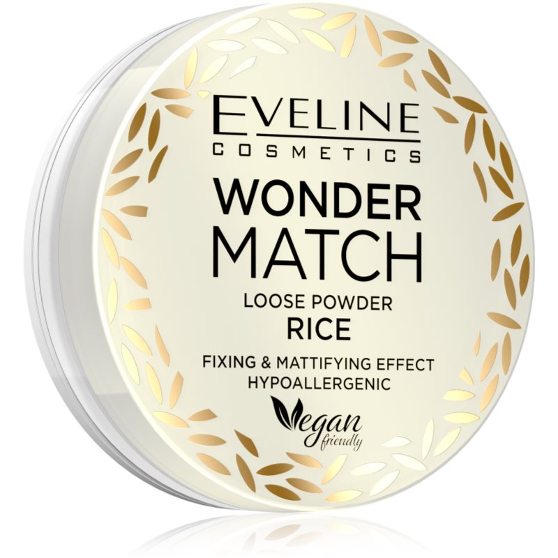 

Eveline Cosmetics Wonder Match прозора фіксуюча пудра з матуючим ефектом Rice