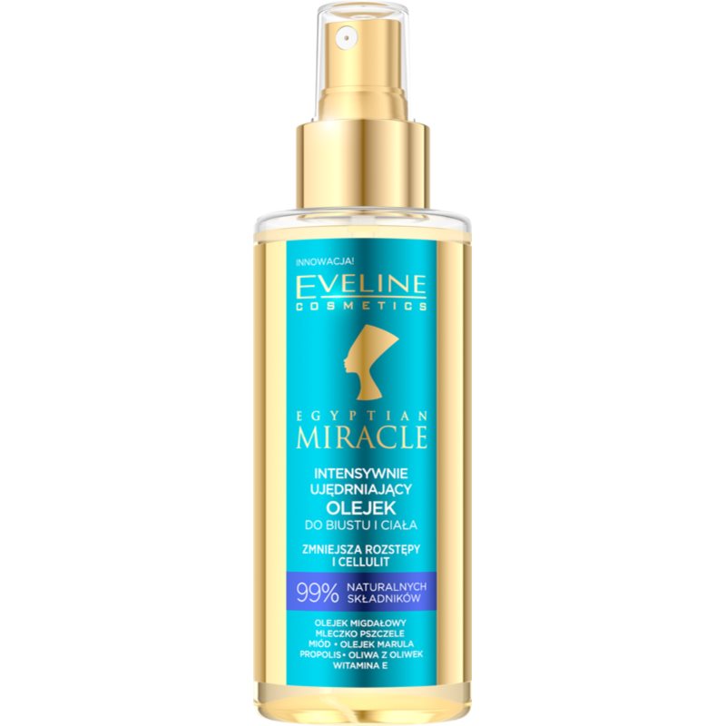 Eveline Cosmetics Egyptian Miracle spevňujúci olej na telo a poprsie 150 ml