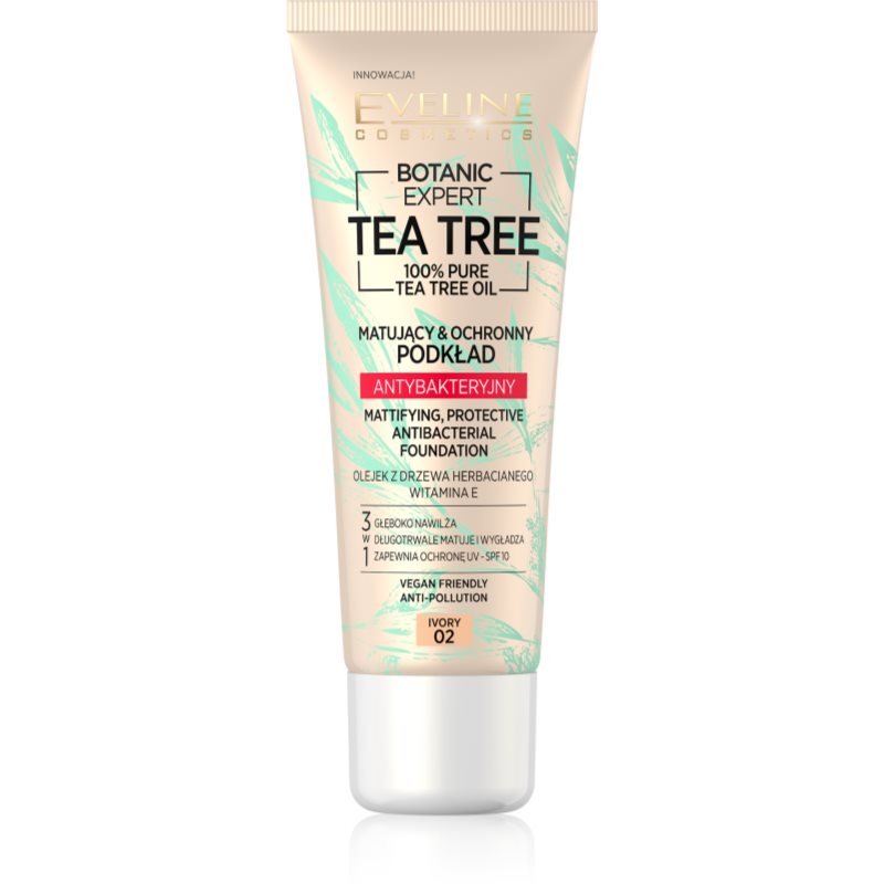 

Eveline Cosmetics Botanic Expert легкий матуючий тональний засіб SPF 10 відтінок 02 Ivory
