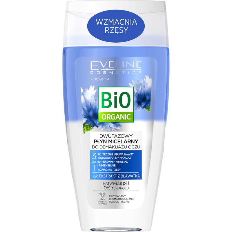 Eveline Cosmetics Bio Organic 3 in 1 dvojzložkový odličovač očí 150 ml