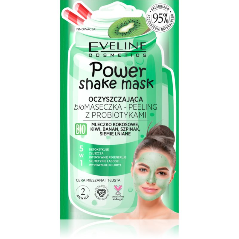 

Eveline Cosmetics Power Shake очищуюча маска - пілінг з пробіотиками