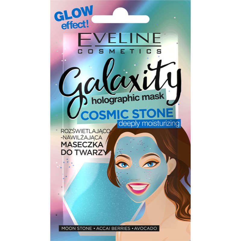 Eveline Cosmetics Galaxity Holographic rozjasňujúca hydratačná maska pre mladú pleť 10 ml
