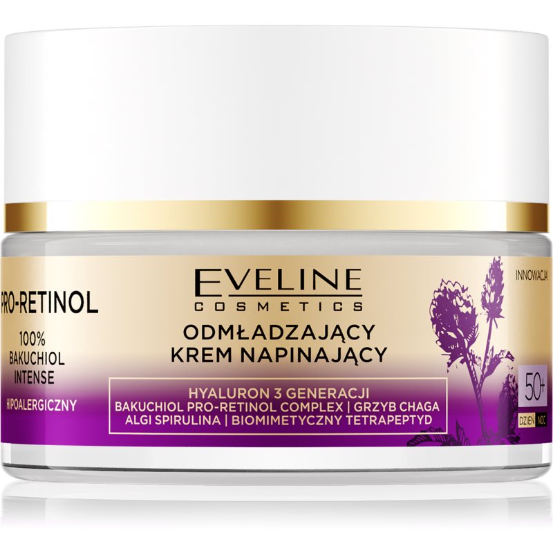 E-shop Eveline Cosmetics Pro-Retinol 100% Bakuchiol Intense zpevňující denní krém proti vráskám 50+ 50 ml