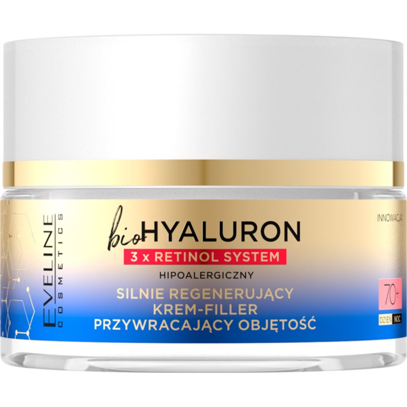Eveline Cosmetics Bio Hyaluron 3x Retinol System інтенсивний відновлюючий крем 70+ 50 мл